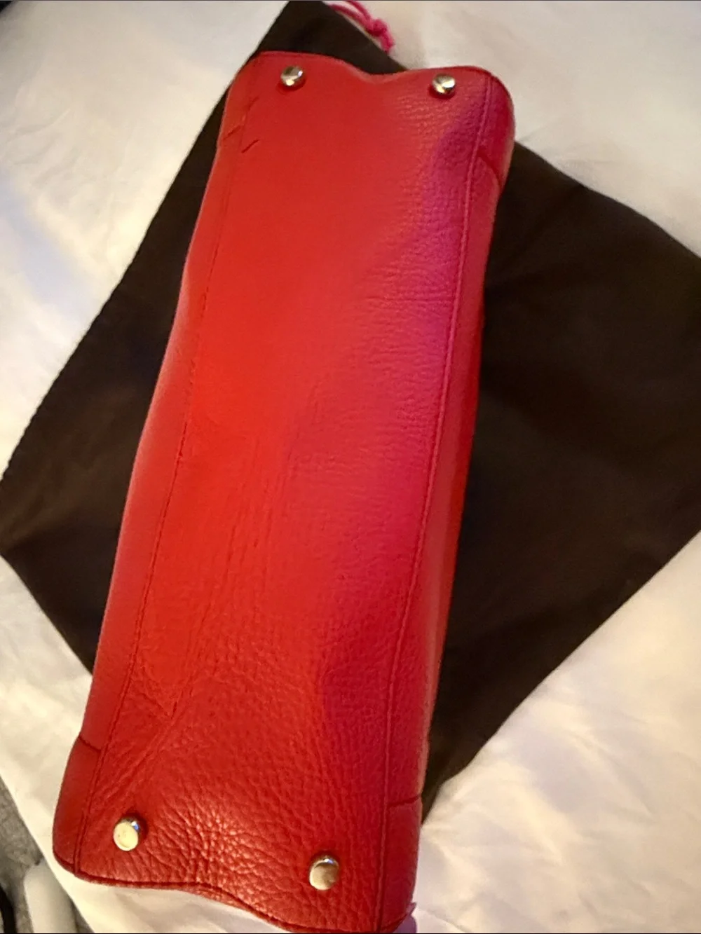 kate spade red pebbled shoulder bag